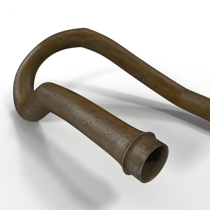 Broken Iron Pipe 11 3D model