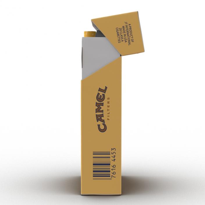 3D Opened Cigarettes Pack Camel model