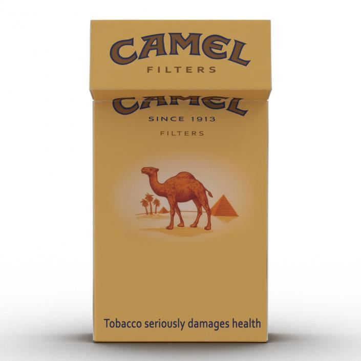 3D Opened Cigarettes Pack Camel model