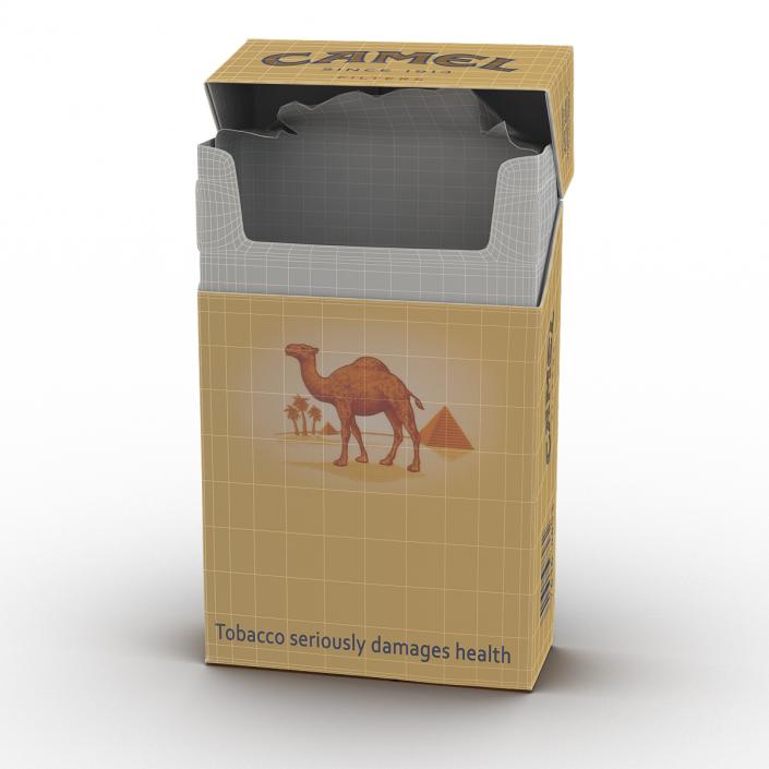 3D model Opened Cigarettes Pack Camel 2