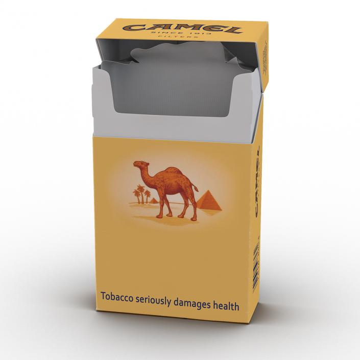 3D model Opened Cigarettes Pack Camel 2