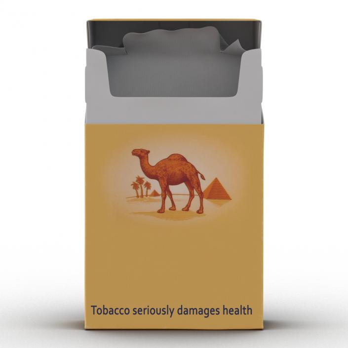 3D model Opened Cigarettes Pack Camel 2