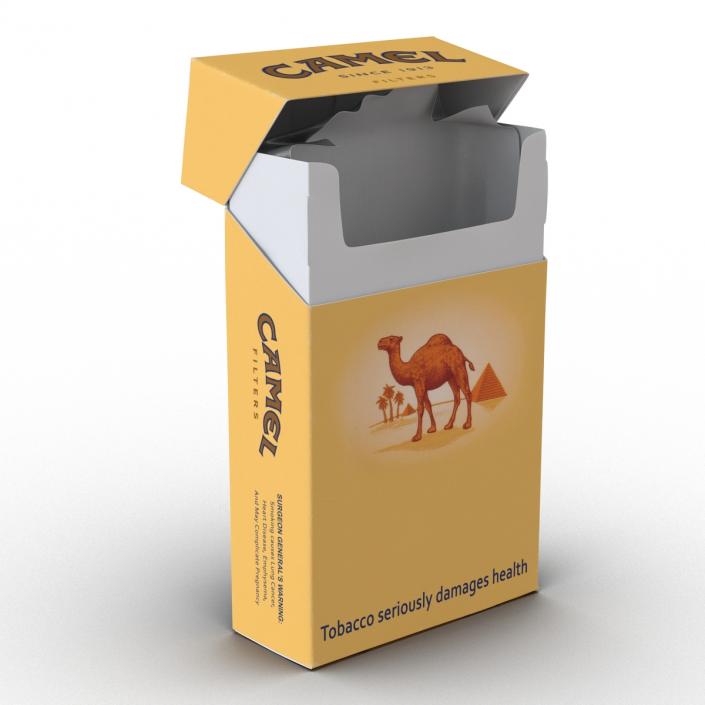 3D model Opened Cigarettes Pack Camel 2