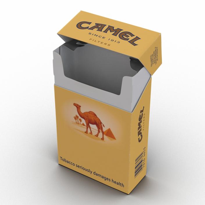 3D model Opened Cigarettes Pack Camel 2