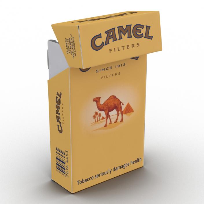 3D model Opened Cigarettes Pack Camel 2