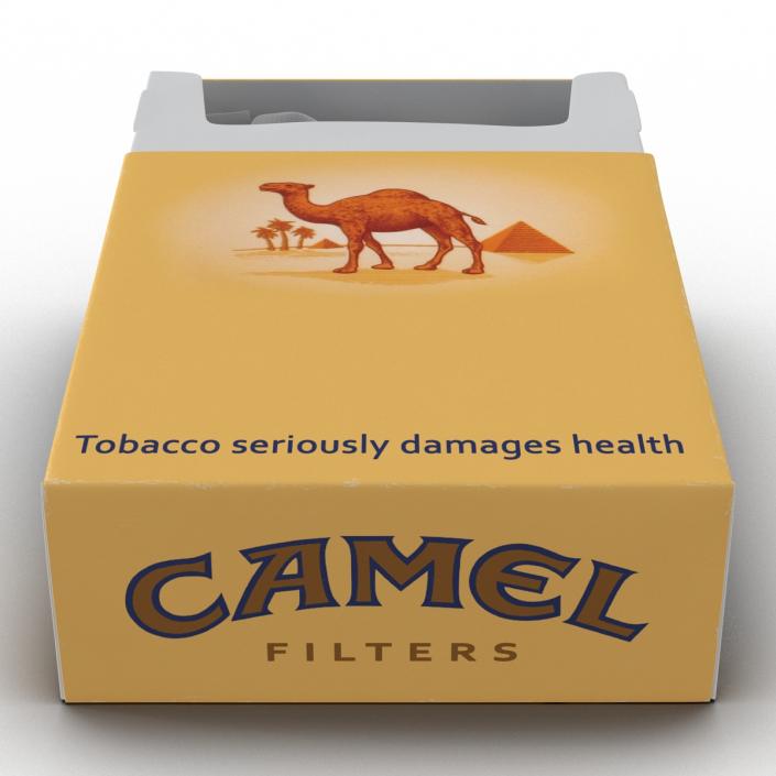 3D model Opened Cigarettes Pack Camel 2