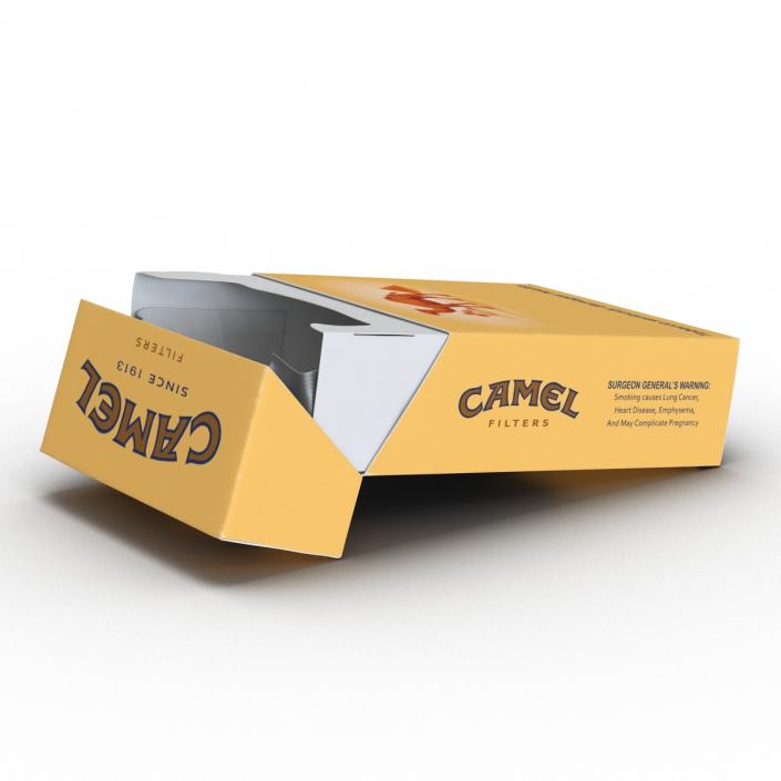 3D model Opened Cigarettes Pack Camel 2