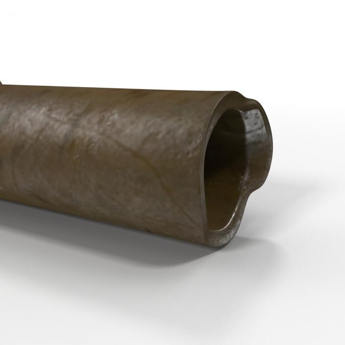 Broken Iron Pipe 12 3D model