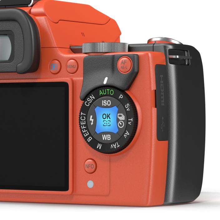 3D Pentax K-S1 Orange model