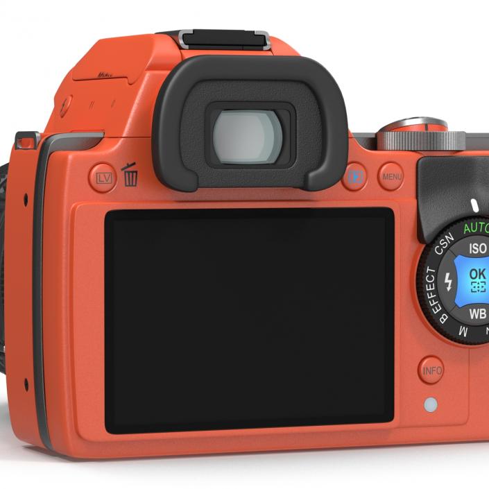 3D Pentax K-S1 Orange model