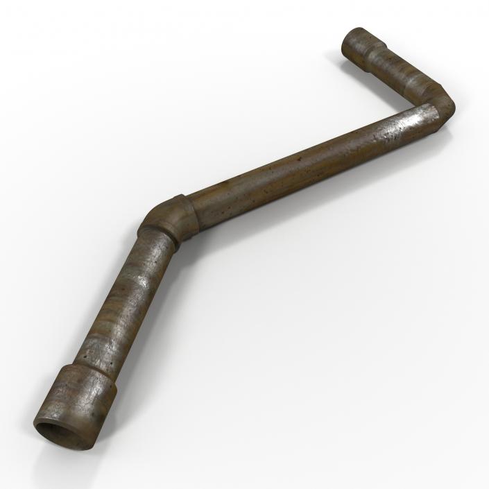 Broken Iron Pipe 14 3D model