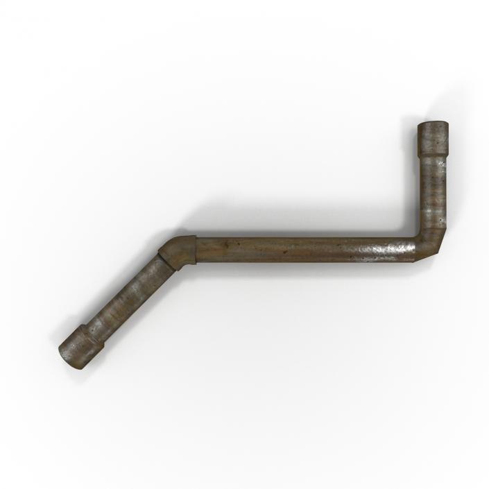 Broken Iron Pipe 14 3D model