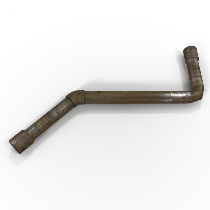 Broken Iron Pipe 14 3D model