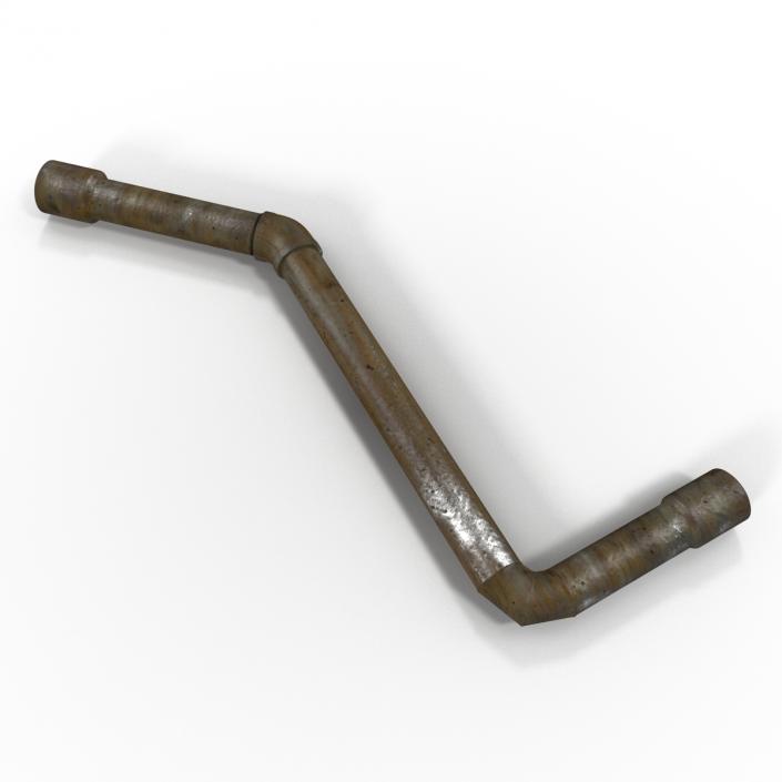 Broken Iron Pipe 14 3D model