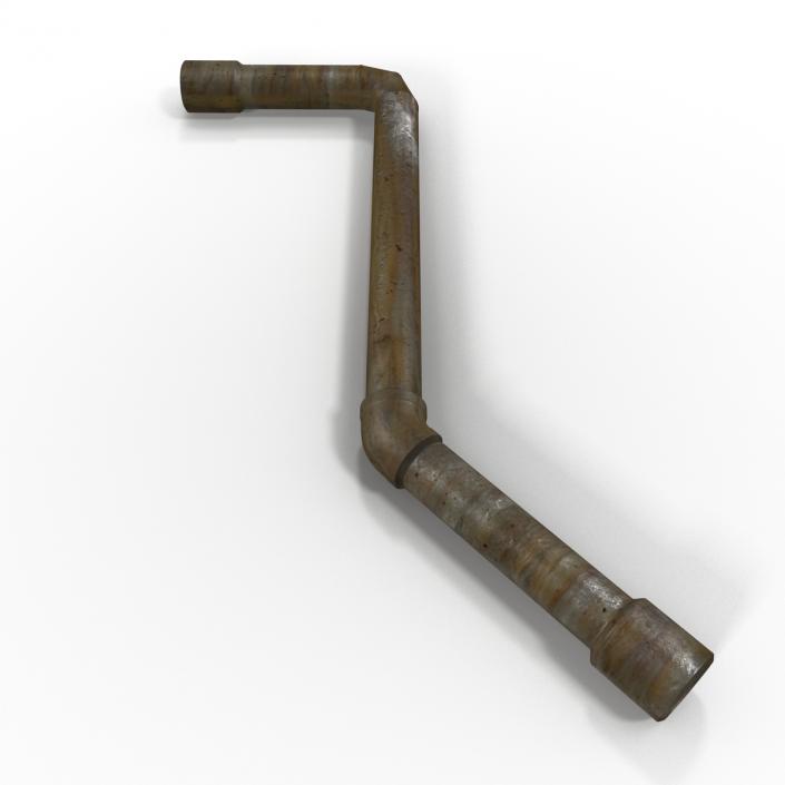 Broken Iron Pipe 14 3D model