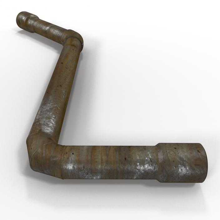 Broken Iron Pipe 14 3D model