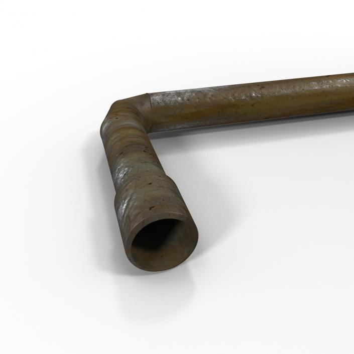 Broken Iron Pipe 14 3D model