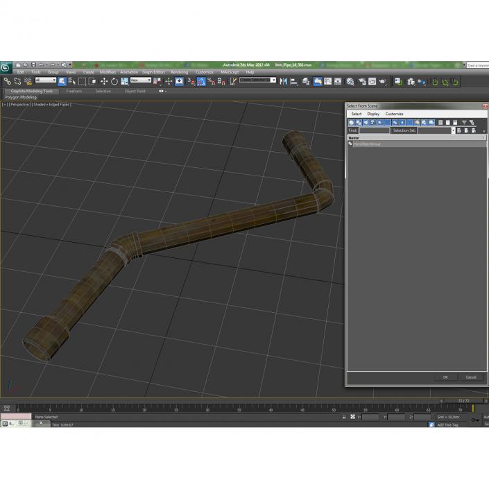 Broken Iron Pipe 14 3D model