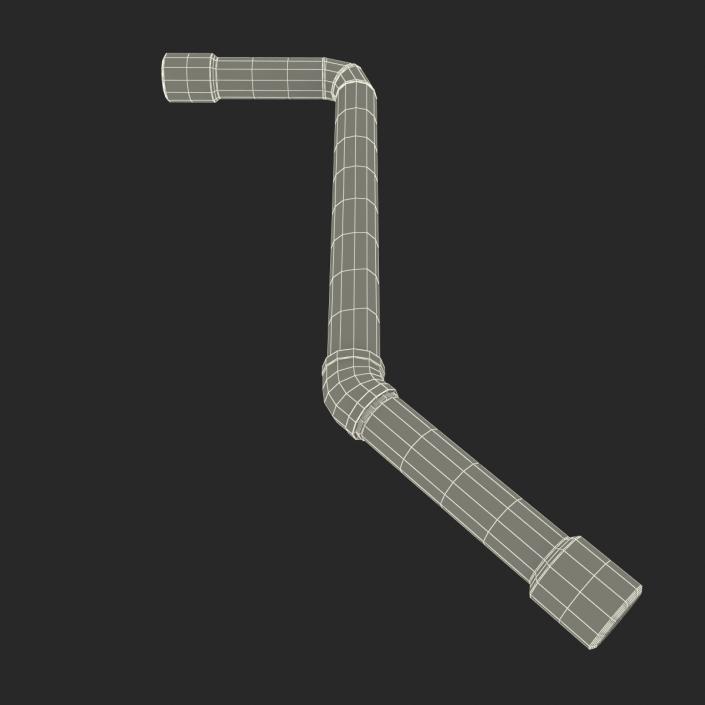 Broken Iron Pipe 14 3D model