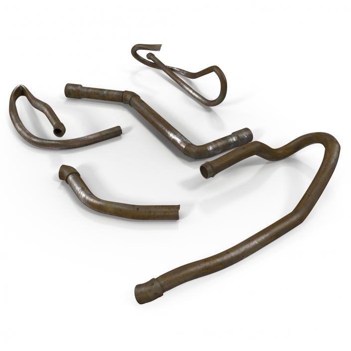 3D Iron Pipes Set with Elbow Attachment