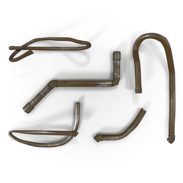 3D Iron Pipes Set with Elbow Attachment