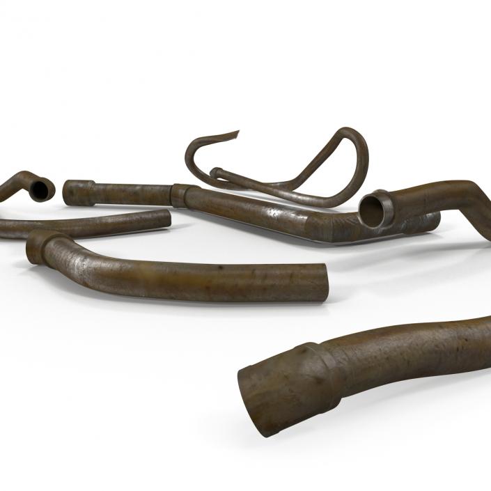 3D Iron Pipes Set with Elbow Attachment