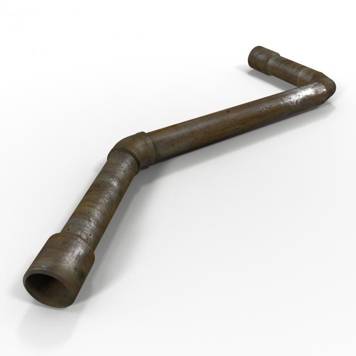 3D Iron Pipes Set with Elbow Attachment