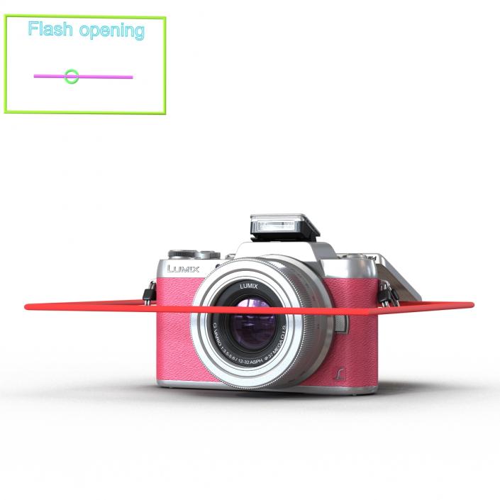 Panasonic DMC GF7 Rigged Pink 3D model