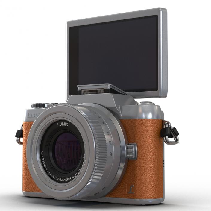 3D model Panasonic DMC GF7 Rigged Brown