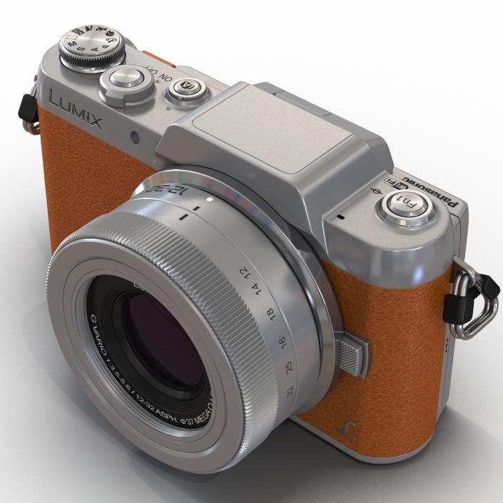 3D model Panasonic DMC GF7 Rigged Brown