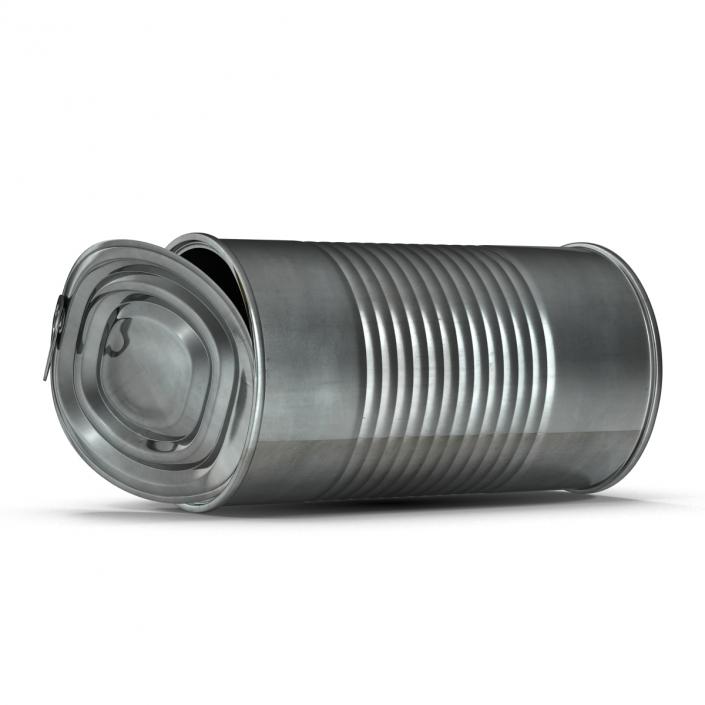 3D Open Empty Tin Can model