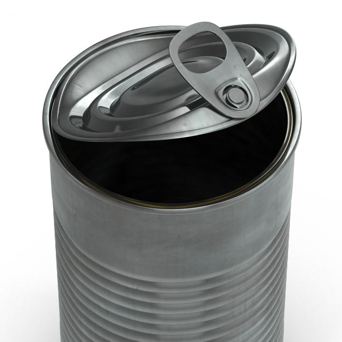 3D Open Empty Tin Can model