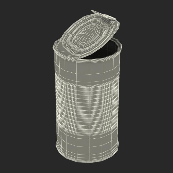 3D Open Empty Tin Can model