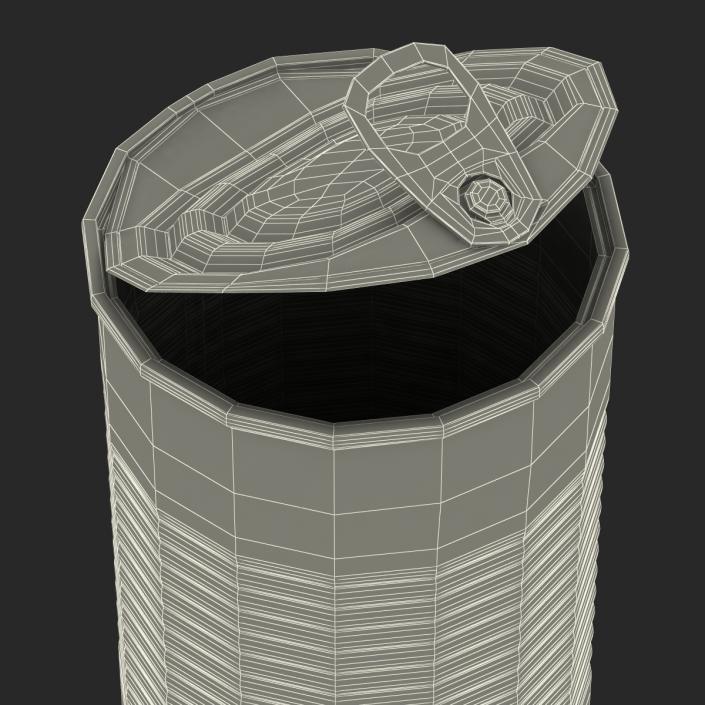 3D Open Empty Tin Can model