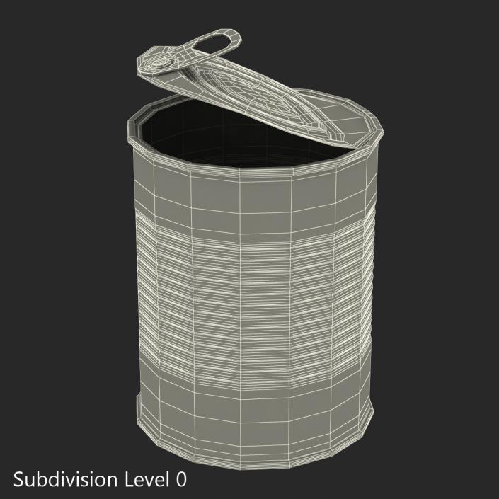 3D model Open Empty Tin Can 2