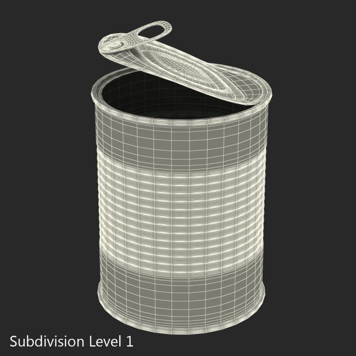 3D model Open Empty Tin Can 2