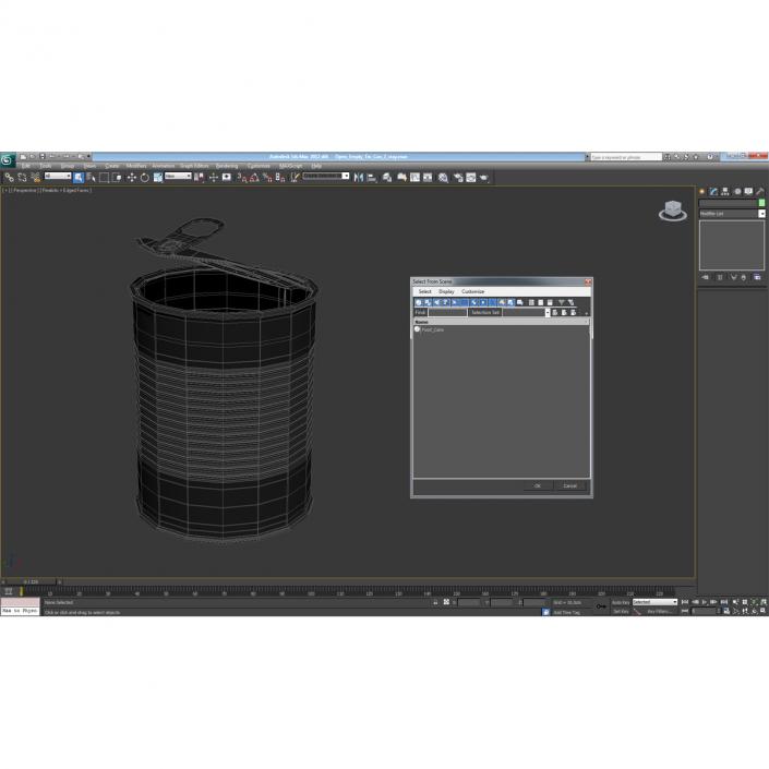 3D model Open Empty Tin Can 2