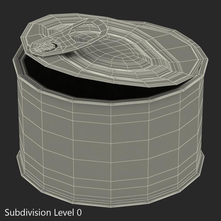 3D model Open Empty Tin Can 3