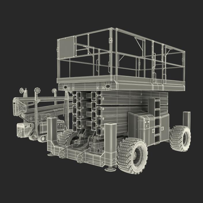 Scissor Lifts Collection 3D model