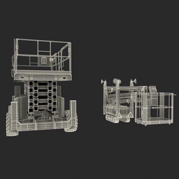 Scissor Lifts Collection 3D model