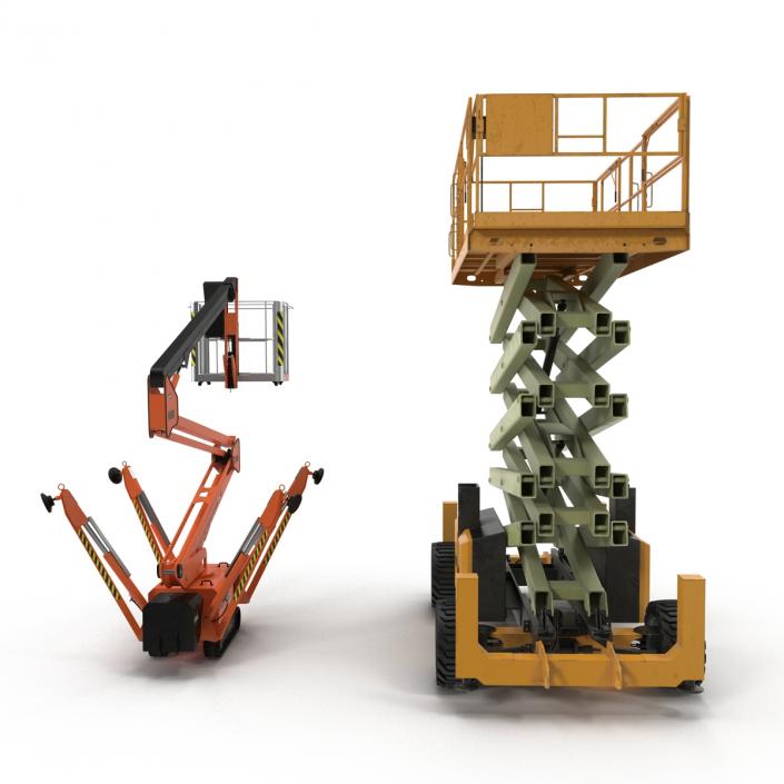 3D Scissor Lifts Rigged Collection