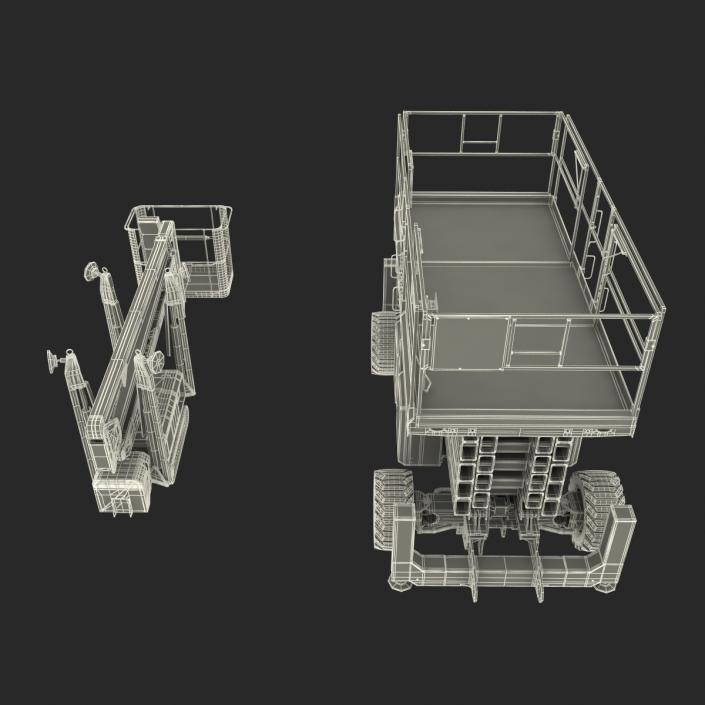 3D Scissor Lifts Rigged Collection