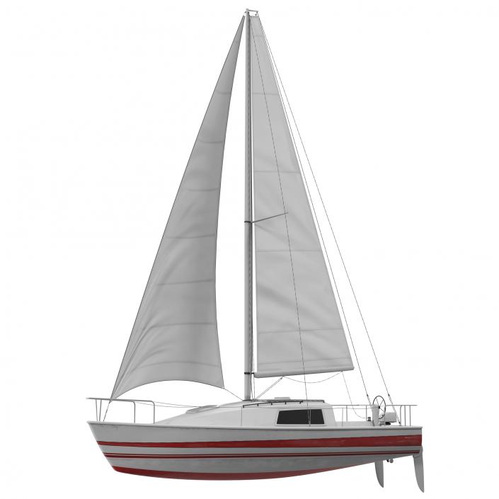 Small Sailing Yacht 3D model