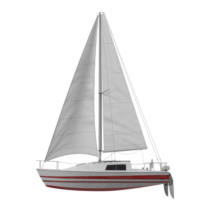 Small Sailing Yacht 3D model