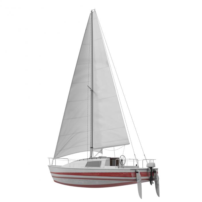 Small Sailing Yacht 3D model