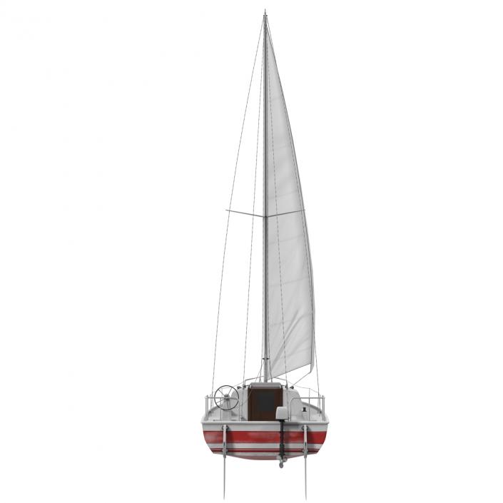 Small Sailing Yacht 3D model