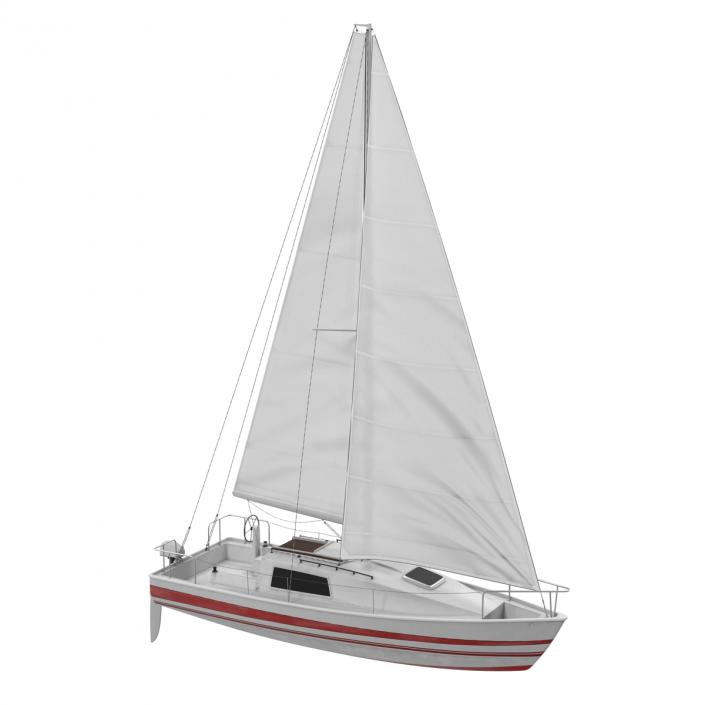 Small Sailing Yacht 3D model