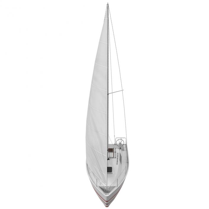 Small Sailing Yacht 3D model