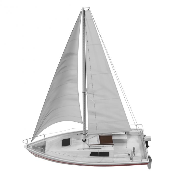 Small Sailing Yacht 3D model