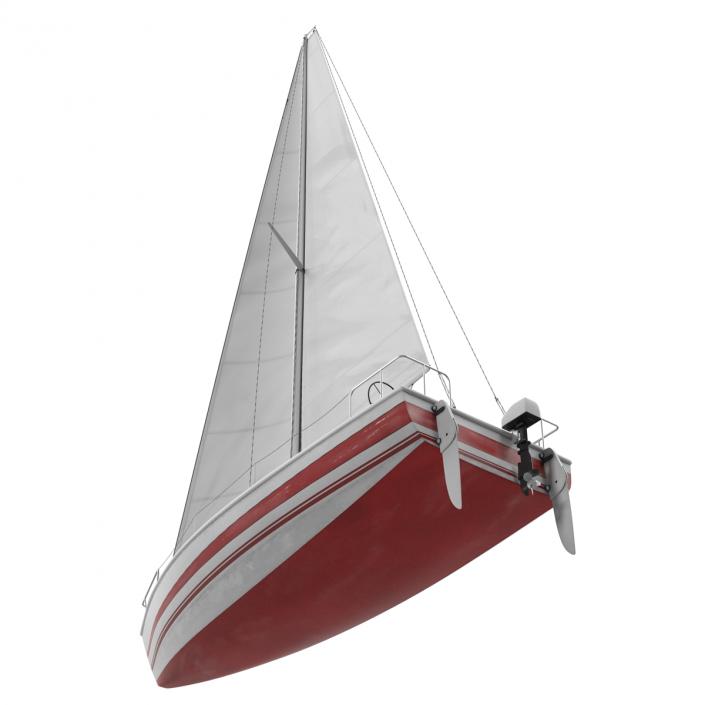 Small Sailing Yacht 3D model